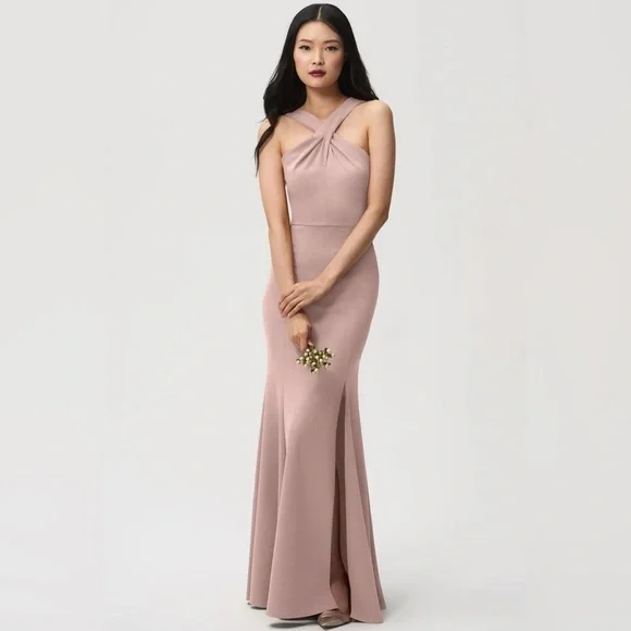 jenny yoo junior bridesmaid dresses Light Blue Strapless Maxi Dress | Empire Gown